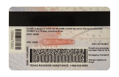 Texas Fake Dirvers Licence