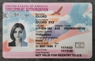 Ead Fake id front side